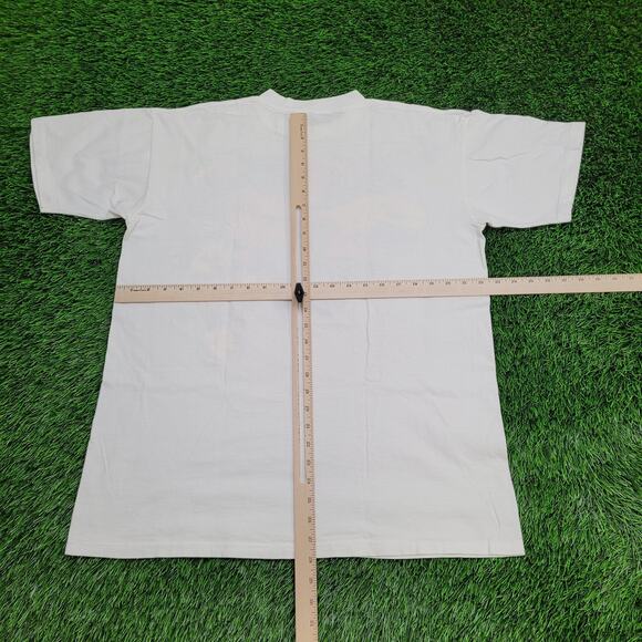 Vintage Land's End Abstract Floral Art Shirt Womens Medium 22x28 Oversized USA - Picture 8 of 12